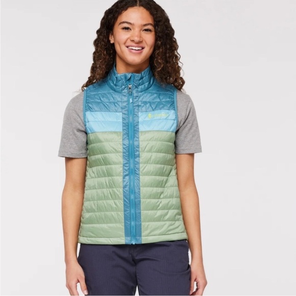 Cotopaxi Women’s 1X Capa Insulated Vest Light Blue Green NWT Puff Drizzle Aspen - Picture 7 of 8